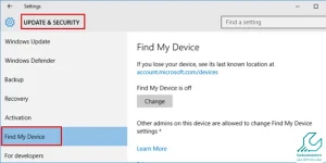 یافتن لپ تاپ سرقتی با استفاده از Find my devices در ویندوز